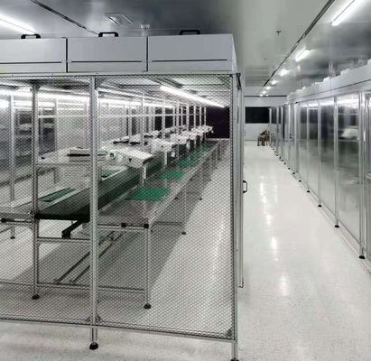 Softwall Class 10000 Down Flow Cleanroom غرفه با نور LED